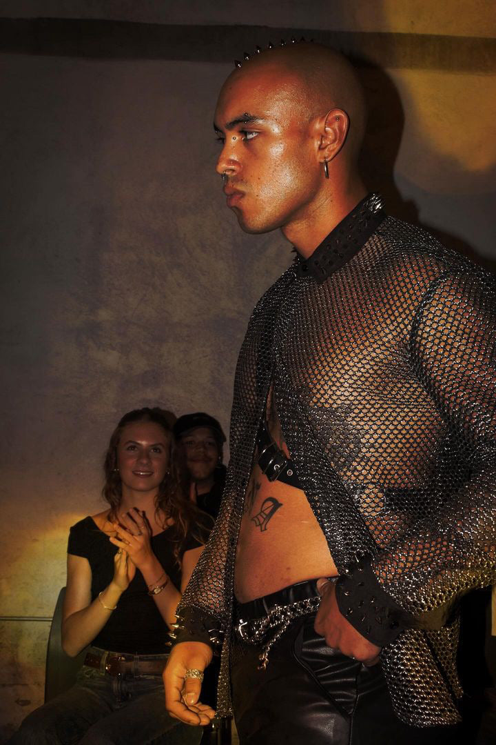 Chain Studded Button-up